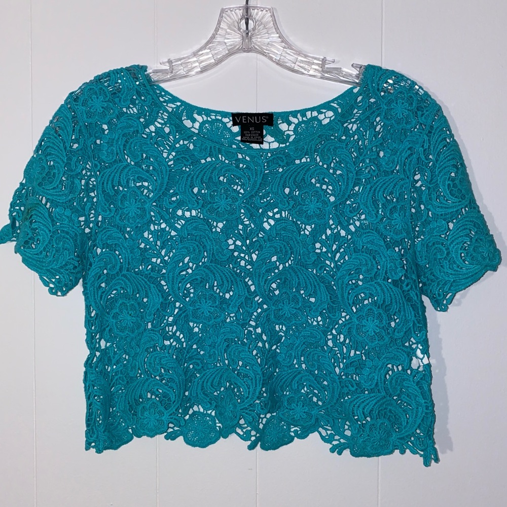 Teal Lace Shirt